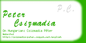 peter csizmadia business card